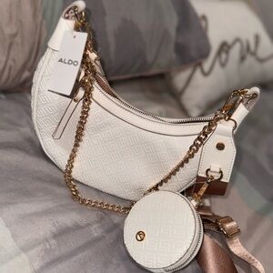 Aldo White and Gold Shoulder Bag Collection